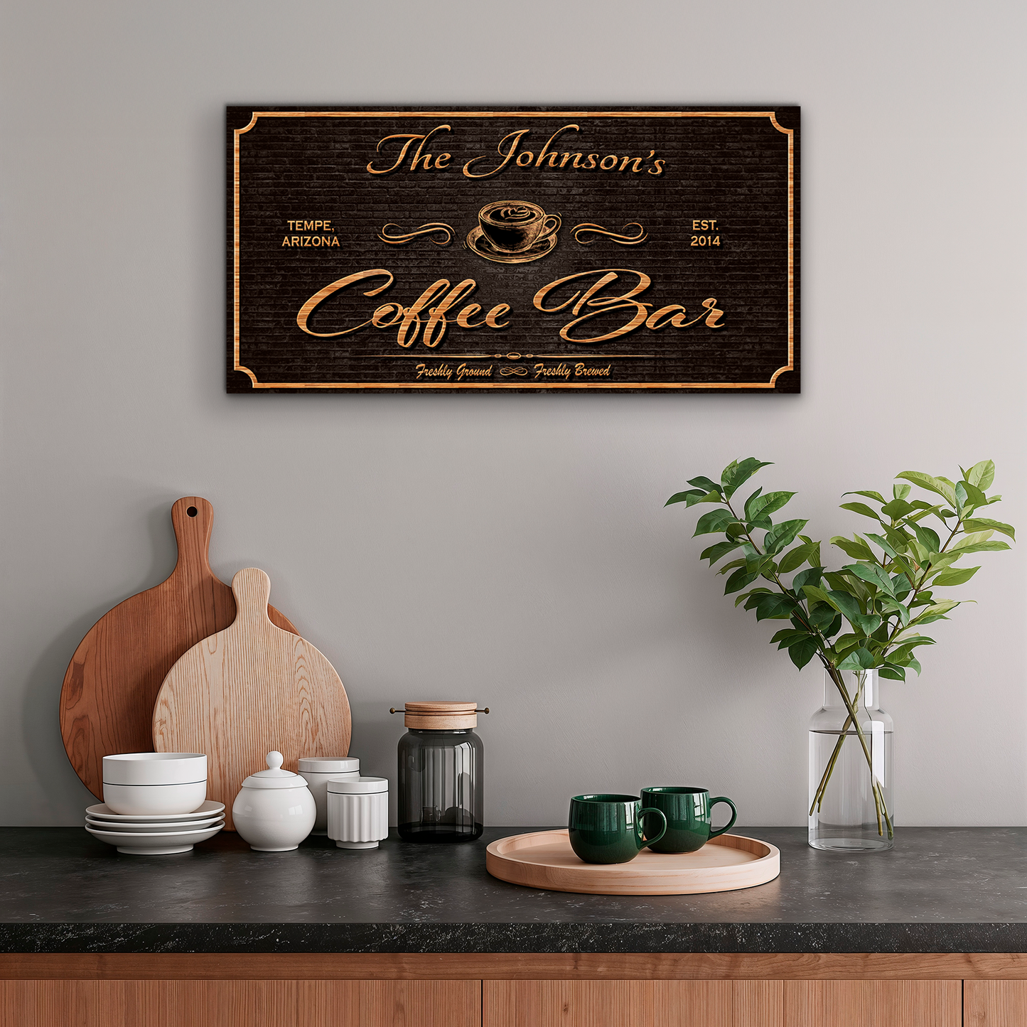 Personalized Coffee Bar Sign III
