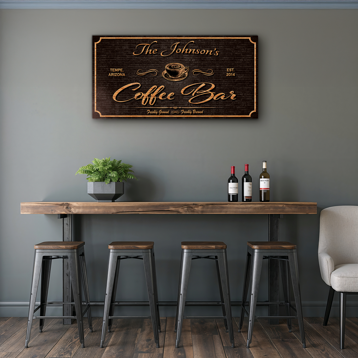 Personalized Coffee Bar Sign III