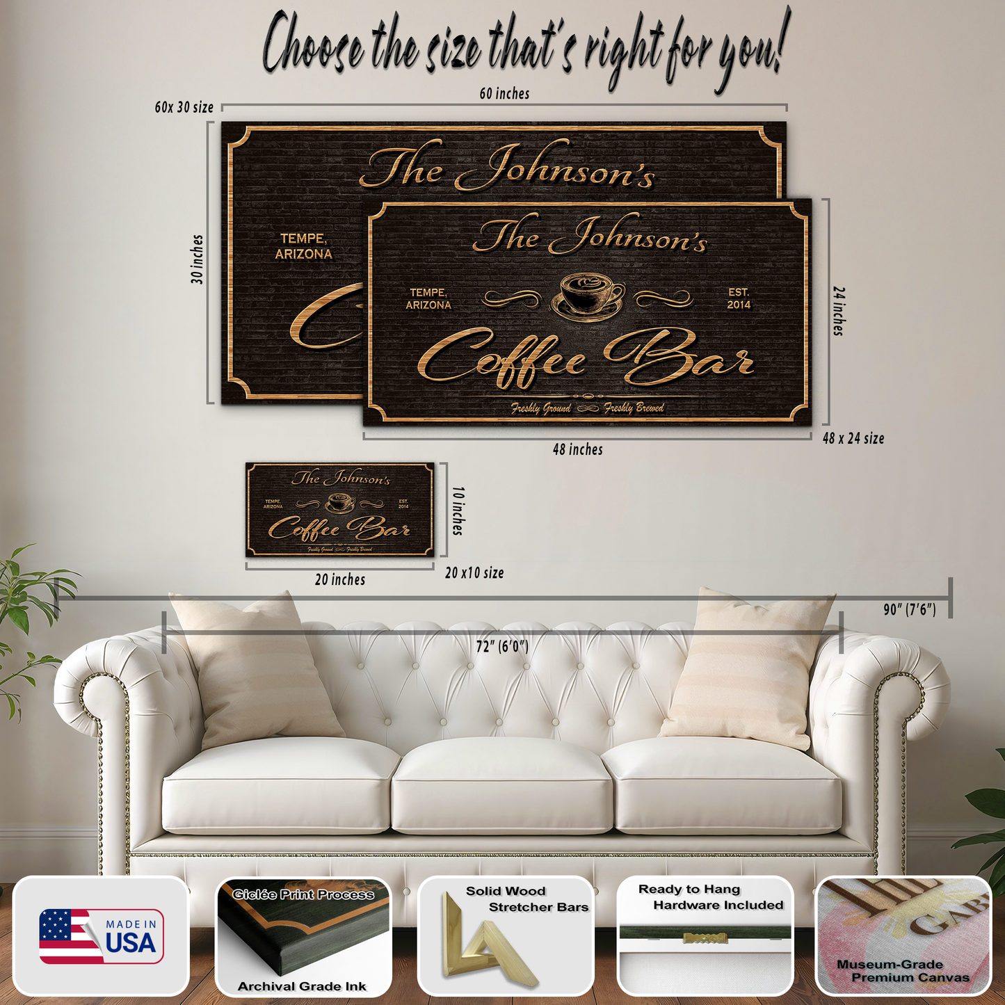 Personalized Coffee Bar Sign III
