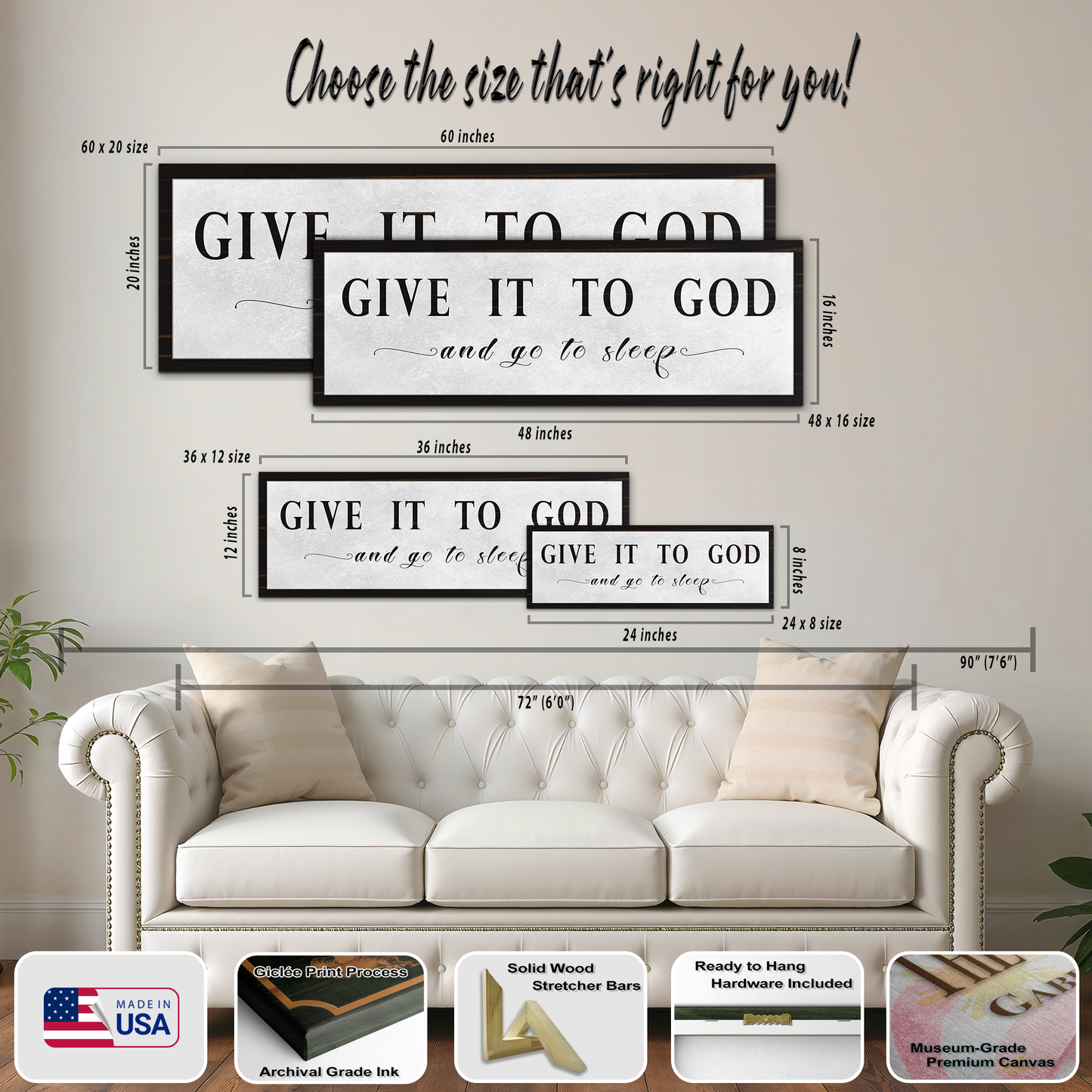 Give It To God - Stretched Canvas F8001