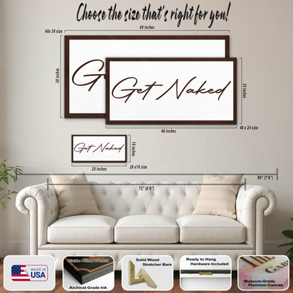 Get Naked Bathroom Sign F8002