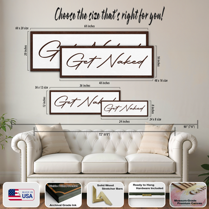 Get Naked Bathroom Sign F8003