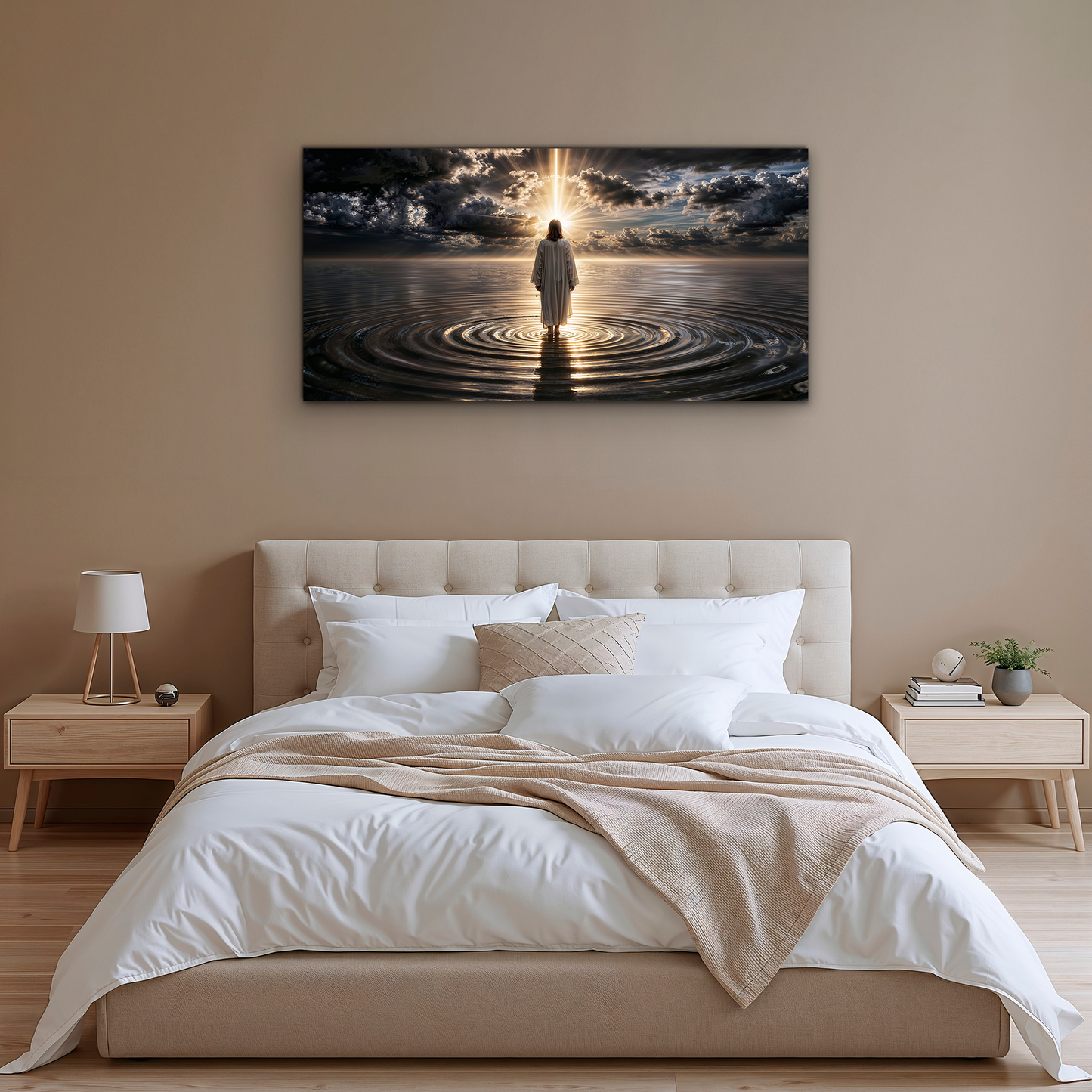 Walking on Water - Faith Based Canvas Wall Art F8004