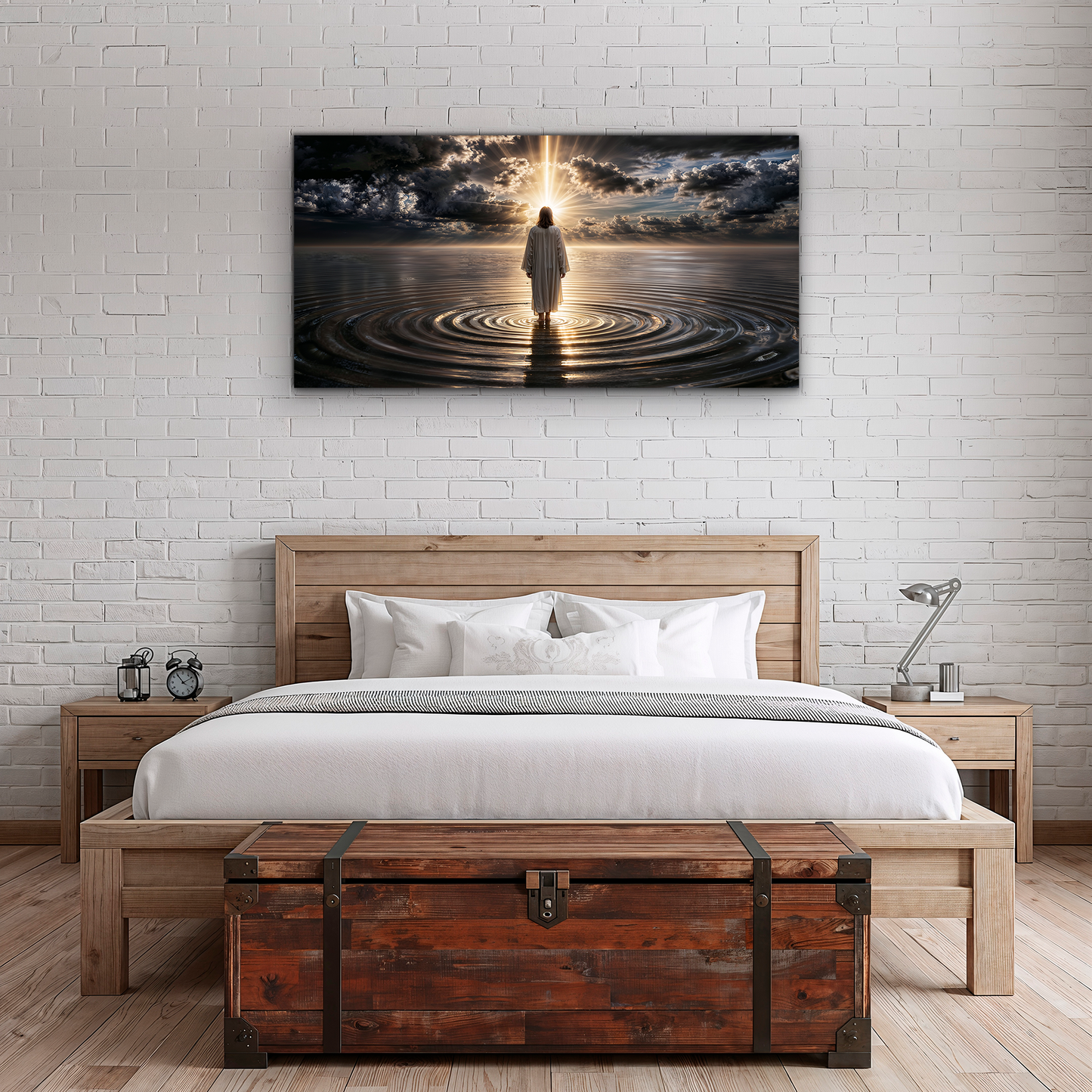 Walking on Water - Faith Based Canvas Wall Art F8004