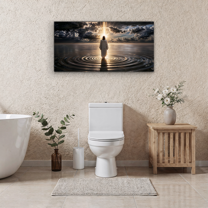 Walking on Water - Faith Based Canvas Wall Art F8004