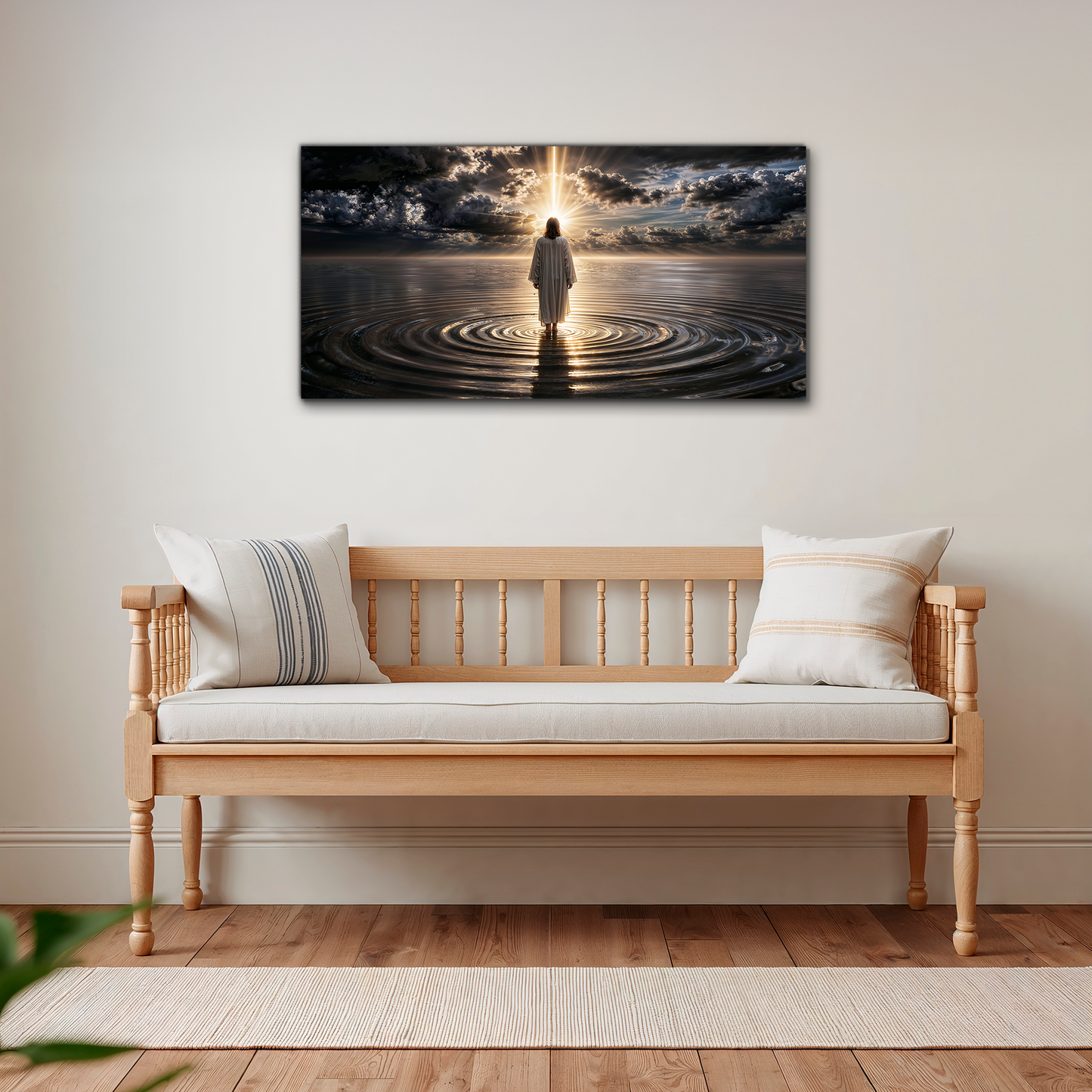 Walking on Water - Faith Based Canvas Wall Art F8004