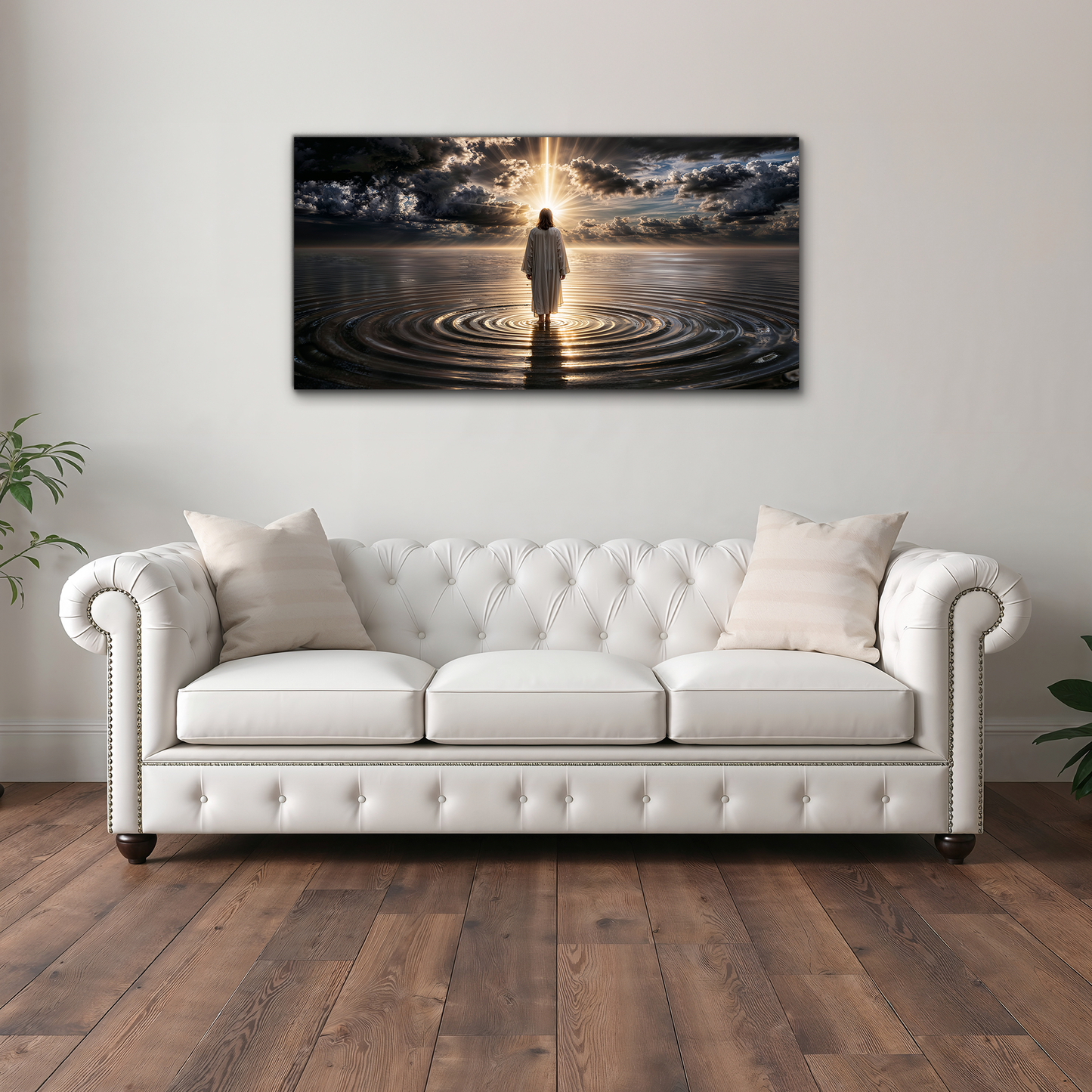 Walking on Water - Faith Based Canvas Wall Art F8004