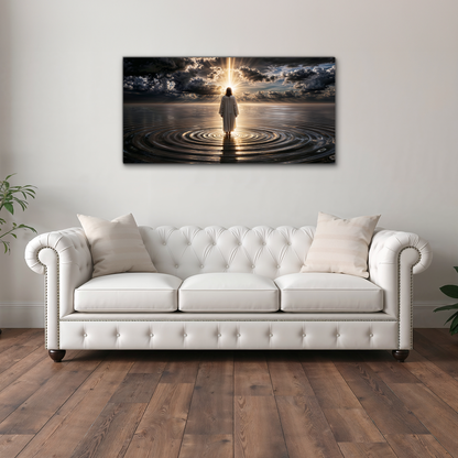 Walking on Water - Faith Based Canvas Wall Art F8004