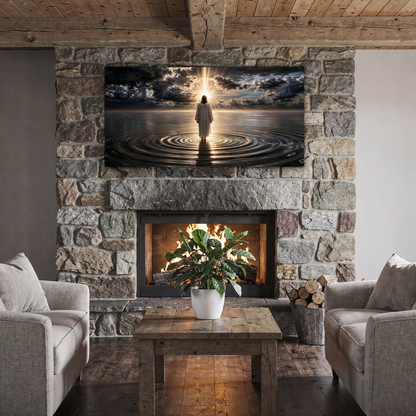 Walking on Water - Faith Based Canvas Wall Art F8004