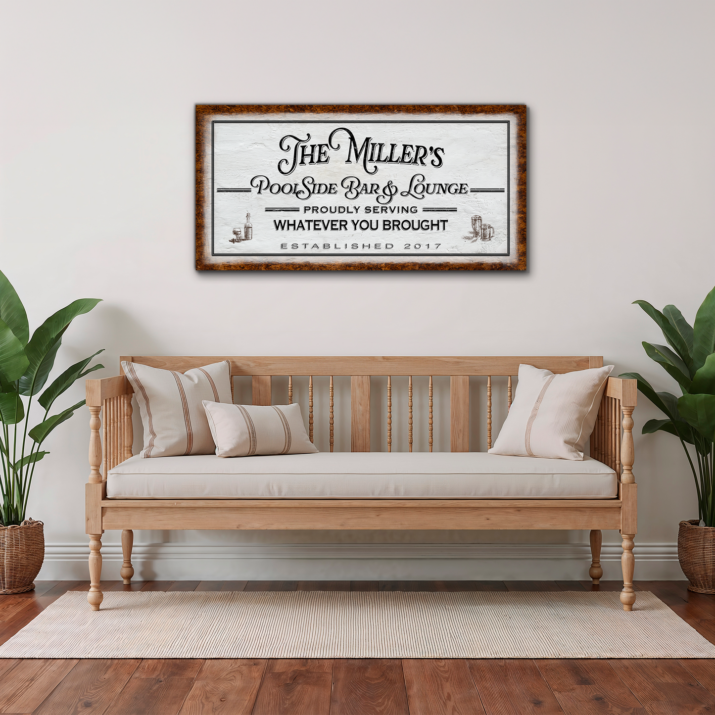 Poolside Bar and Lounge Personalized Sign - P1004