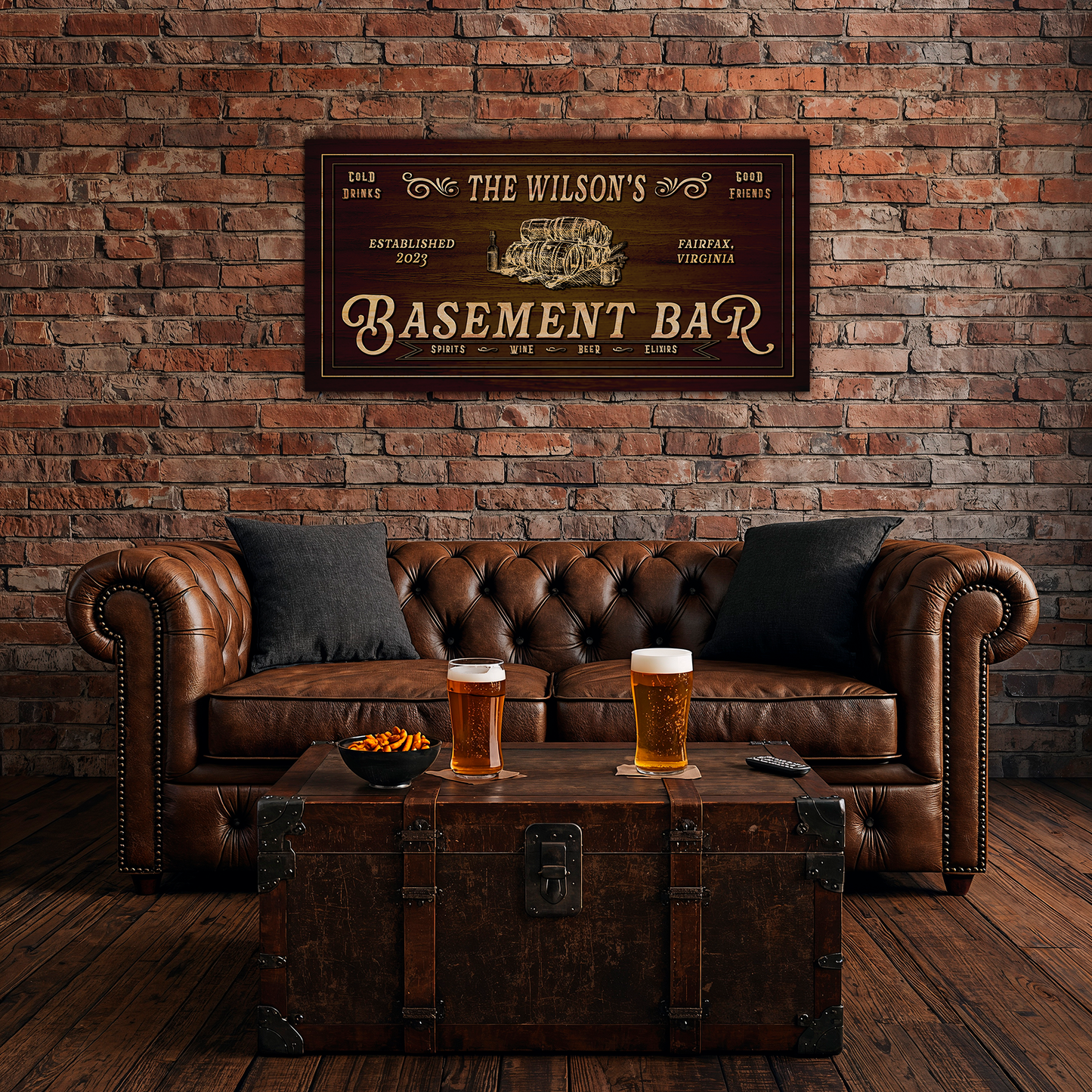 Personalized Basement Bar Sign P1007