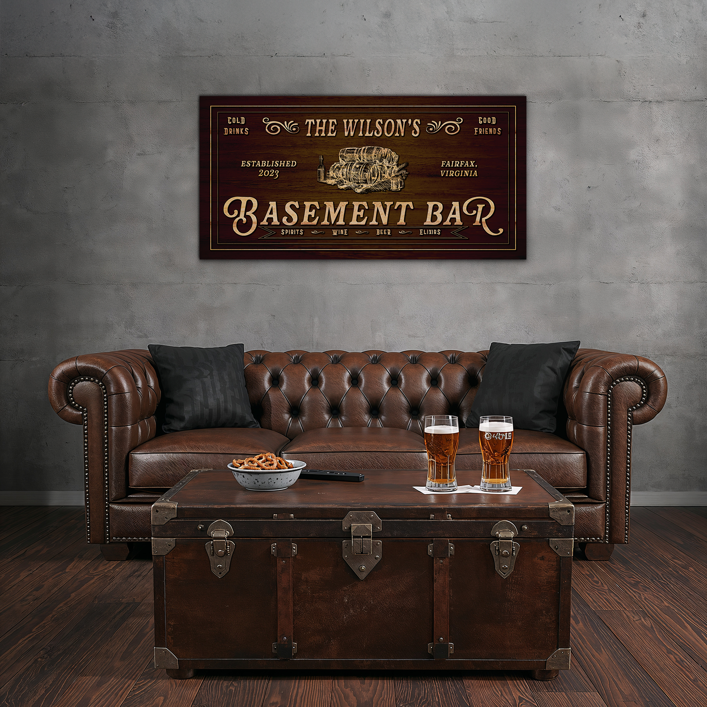 Personalized Basement Bar Sign P1007