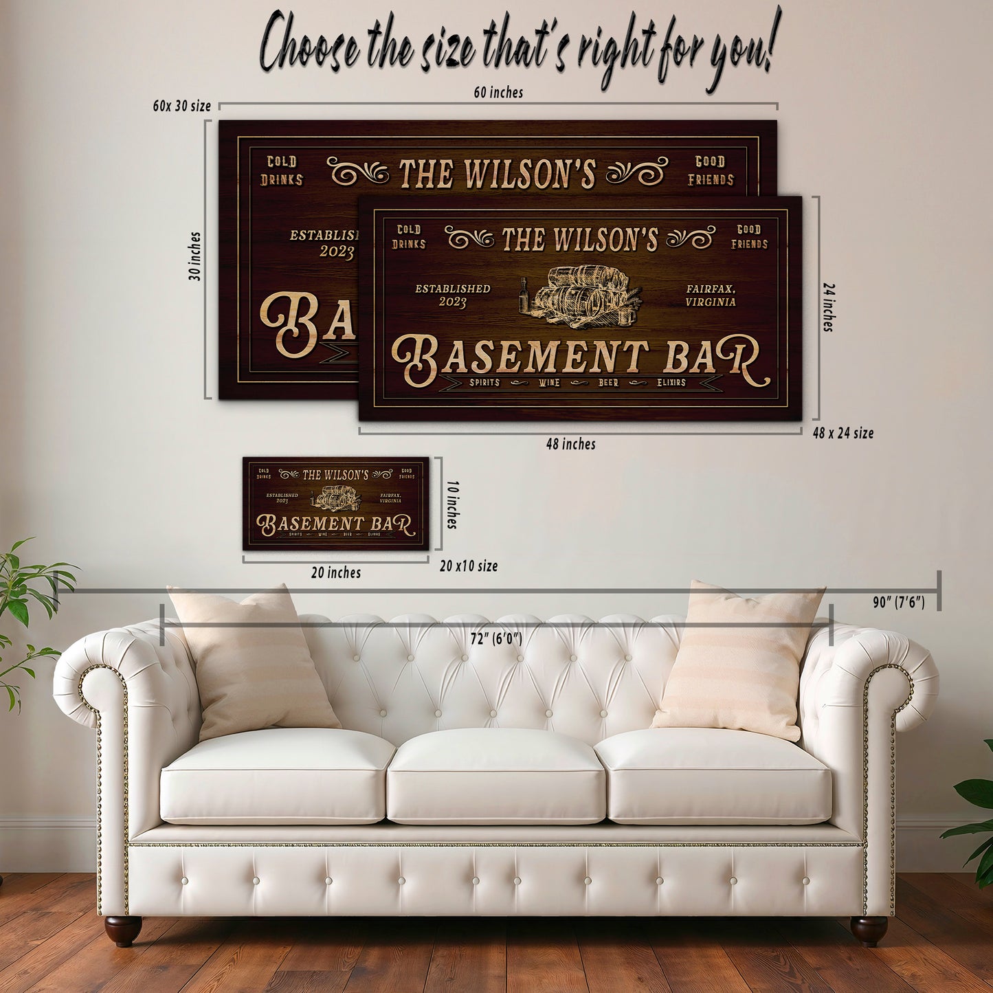Personalized Basement Bar Sign P1007