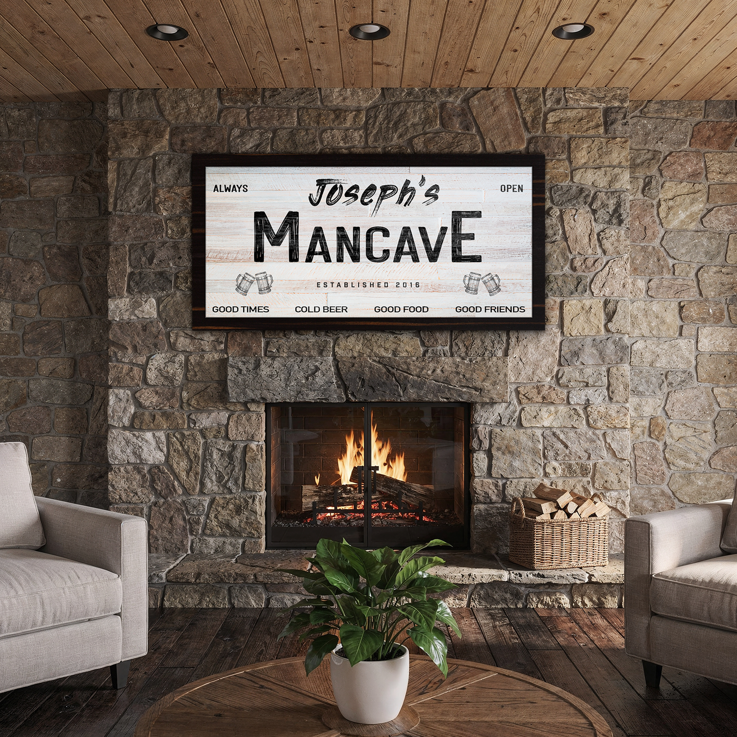 Man Cave Personalized Bar Sign P1009