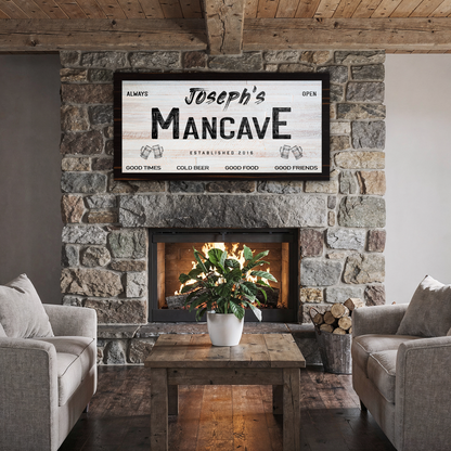 Man Cave Personalized Bar Sign P1009