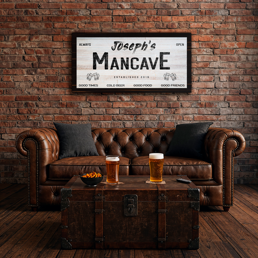 Man Cave Personalized Bar Sign P1009