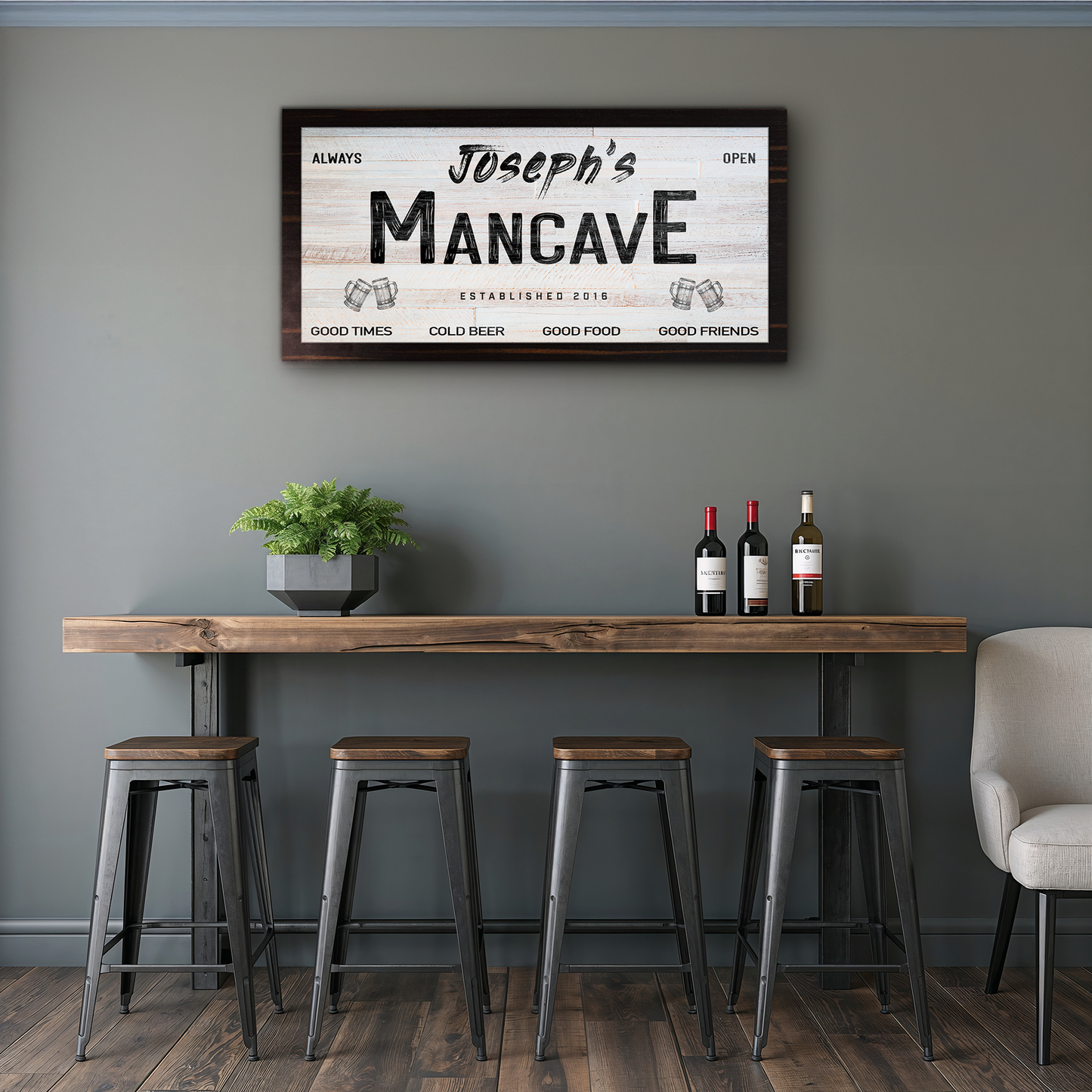 Man Cave Personalized Bar Sign P1009