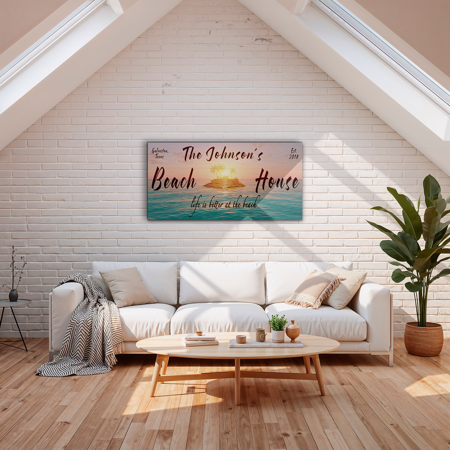 Beach House Personalized Name Sign - P1010