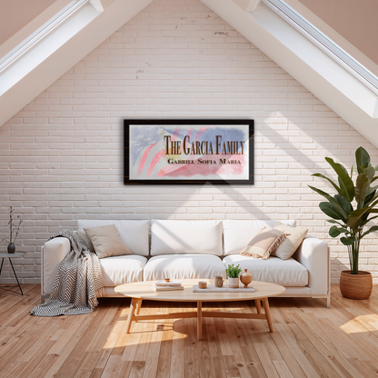 Filipino-American Flag Family Names Sign