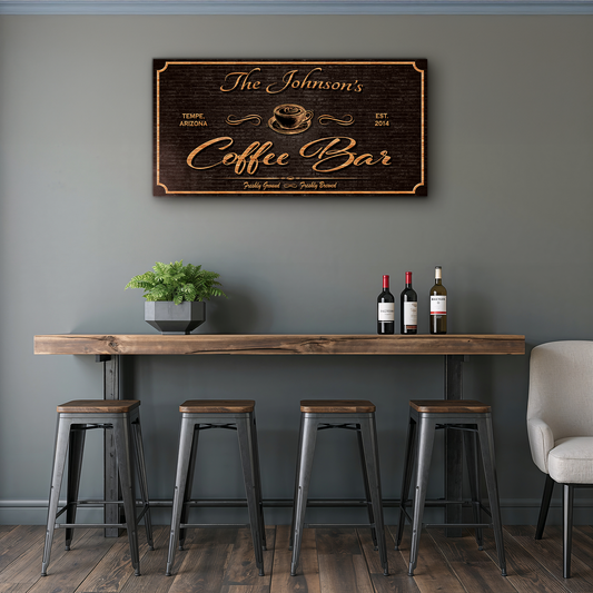Personalized Coffee Bar Sign III