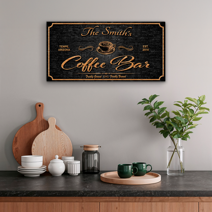 Personalized Coffee Bar Sign II