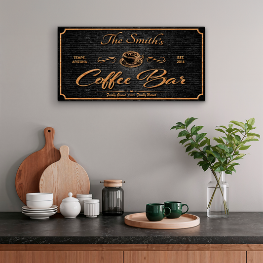 Personalized Coffee Bar Sign II