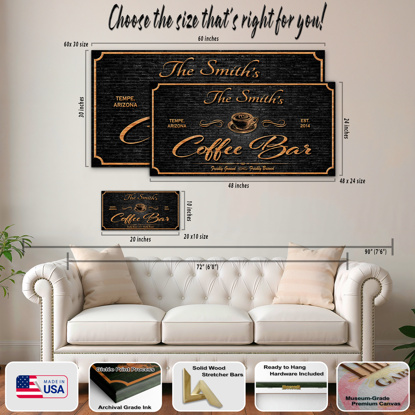 Personalized Coffee Bar Sign II