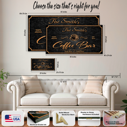 Personalized Coffee Bar Sign II