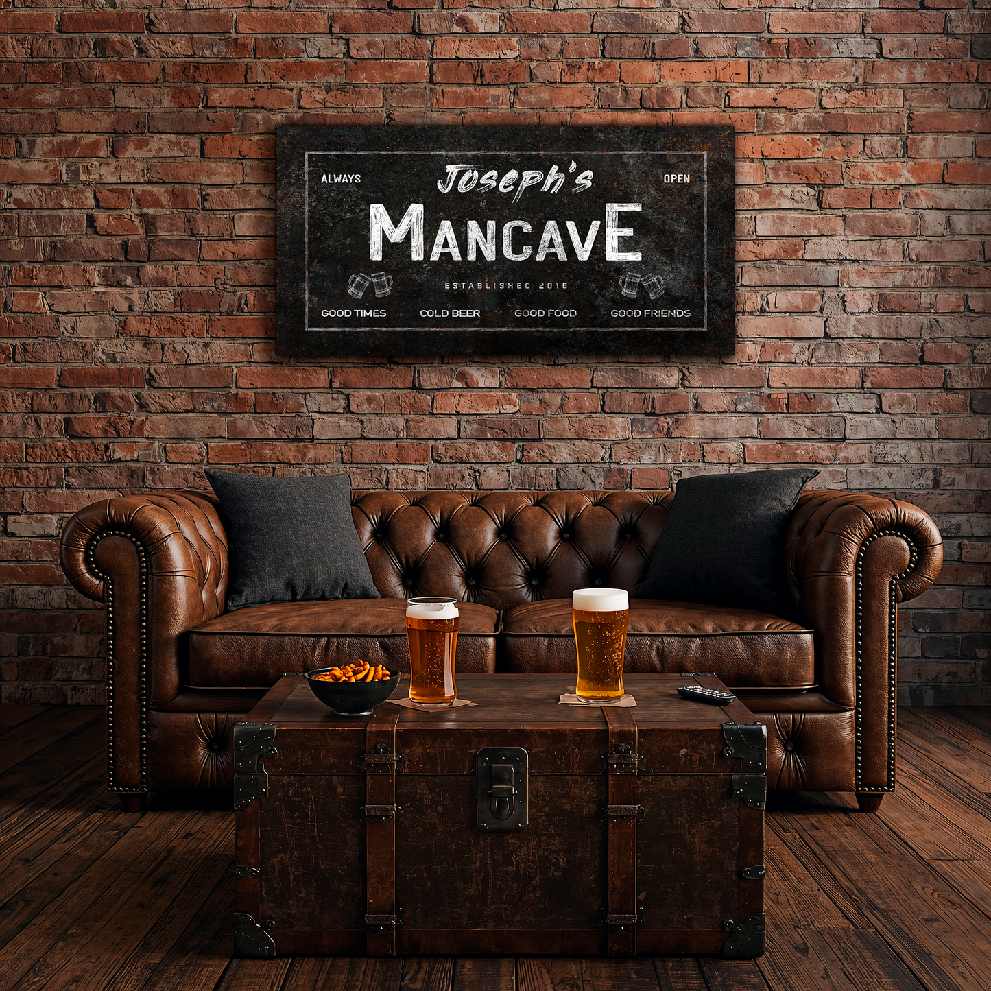 Man Cave Personalized Bar Sign P1016