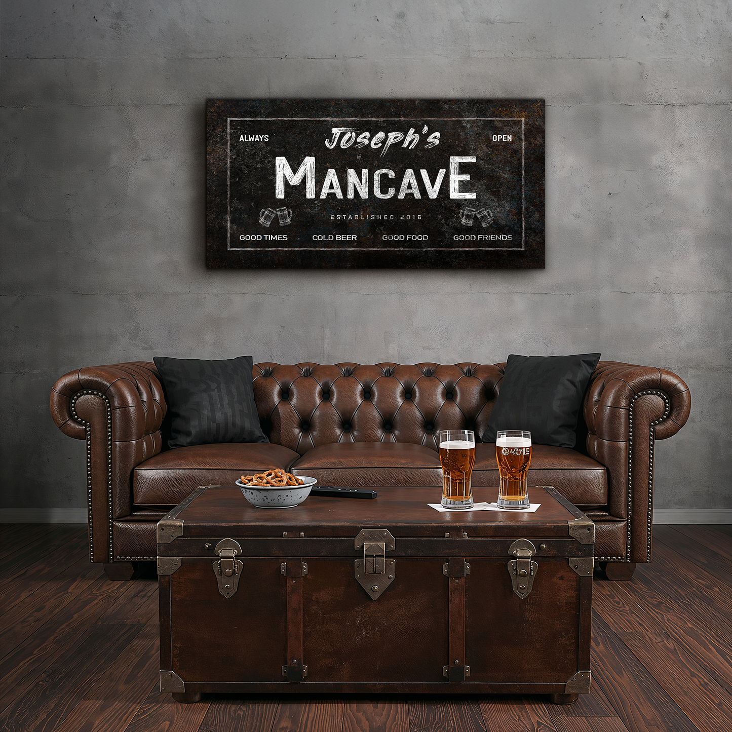 Man Cave Personalized Bar Sign P1016