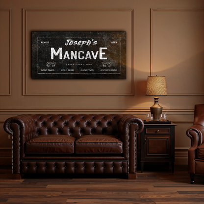 Man Cave Personalized Bar Sign P1016