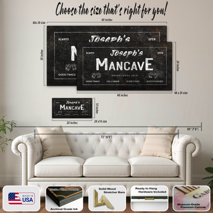 Man Cave Personalized Bar Sign P1016